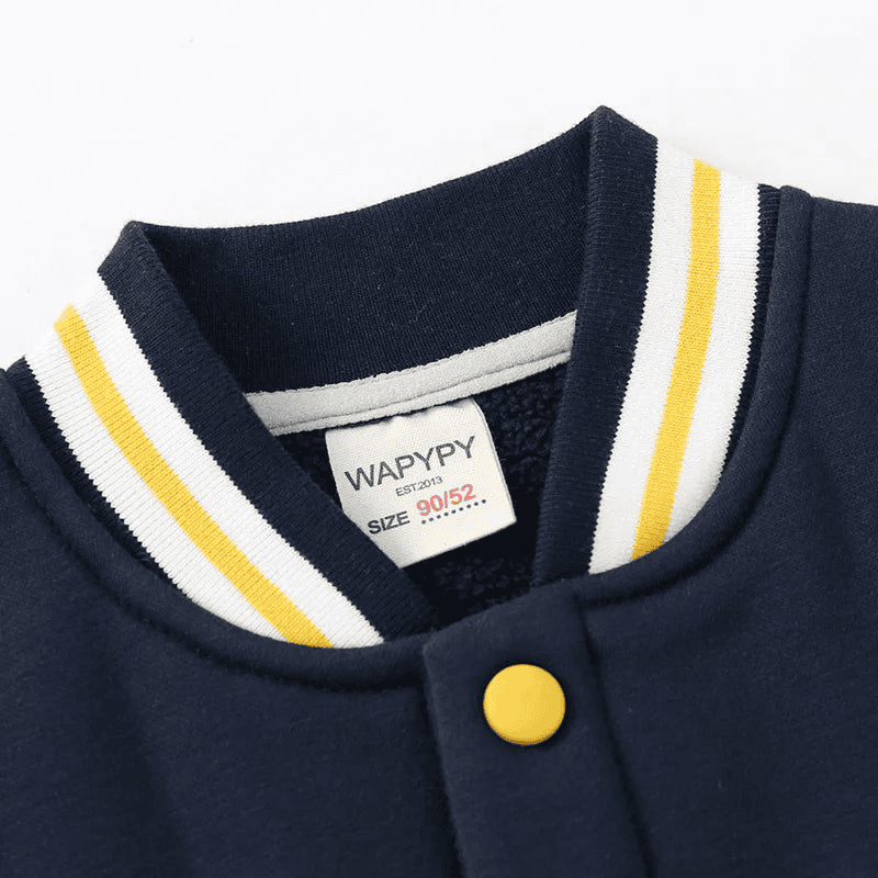 Varsity style baseball jacket for children aged 2 to 7 years - The Little Big Store