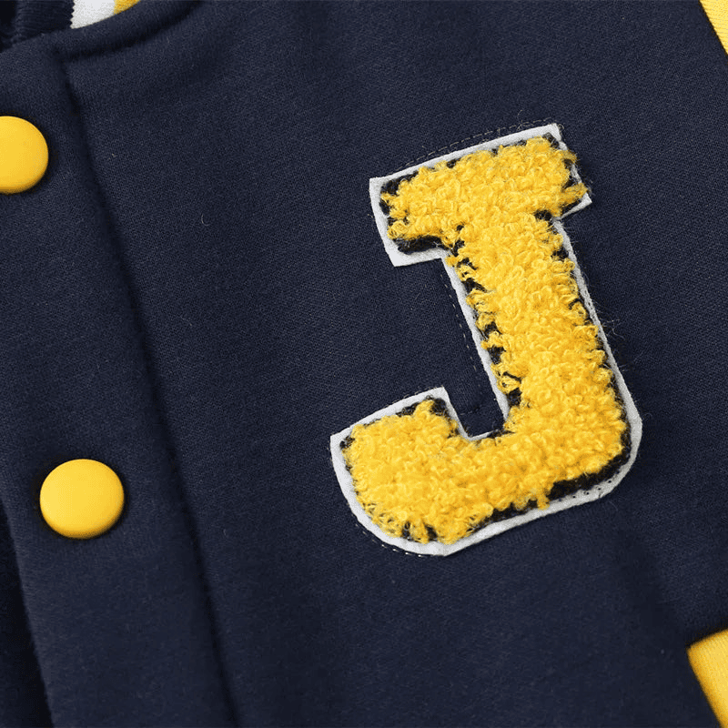 Varsity style baseball jacket for children aged 2 to 7 years - The Little Big Store