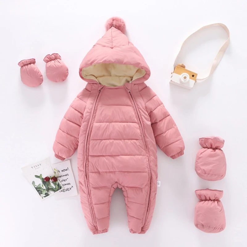 Breathable Windproof Thermal Suit for Kids with Hood & Zipper