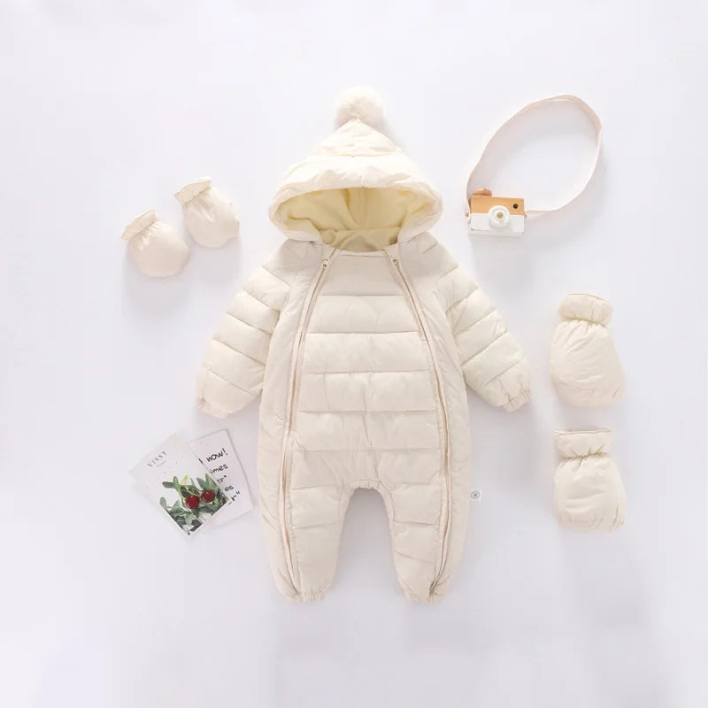 Breathable Windproof Thermal Suit for Kids with Hood & Zipper
