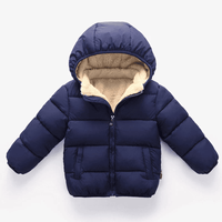 Multivariant Padded Jacket with Hood and Zip for Children - The Little Big Store