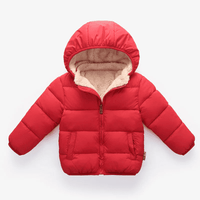 Multivariant Padded Jacket with Hood and Zip for Children - The Little Big Store