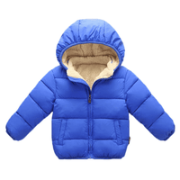Multivariant Padded Jacket with Hood and Zip for Children - The Little Big Store