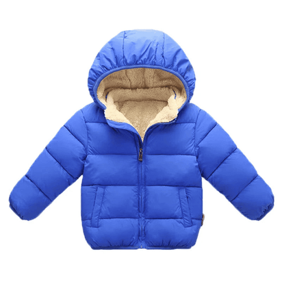 Multivariant Padded Jacket with Hood and Zip for Children - The Little Big Store