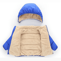 Multivariant Padded Jacket with Hood and Zip for Children - The Little Big Store