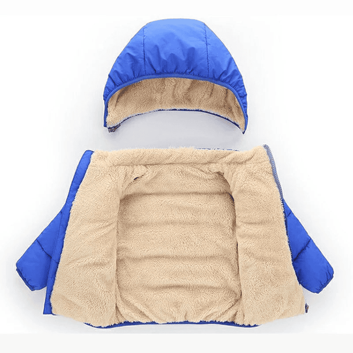 Multivariant Padded Jacket with Hood and Zip for Children - The Little Big Store