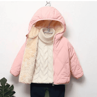 Multivariant Padded Jacket with Hood and Zip for Children - The Little Big Store