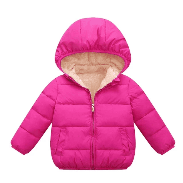 Multivariant Padded Jacket with Hood and Zip for Children - The Little Big Store