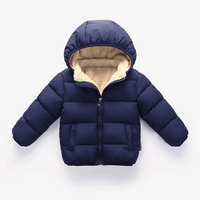 Multivariant Padded Jacket with Hood and Zip for Children - The Little Big Store