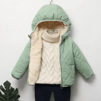 Multivariant Padded Jacket with Hood and Zip for Children - The Little Big Store