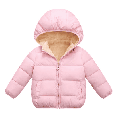 Multivariant Padded Jacket with Hood and Zip for Children - The Little Big Store