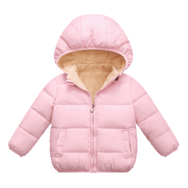 Multivariant Padded Jacket with Hood and Zip for Children - The Little Big Store