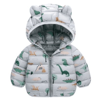 Warm Dinosaur Jacket with Hood for Children - The Little Big Store