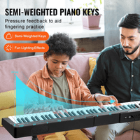 VEVOR 88 Key Digital Piano Keyboard Semi Weighted Full Size Electric Portable - The Little Big Store