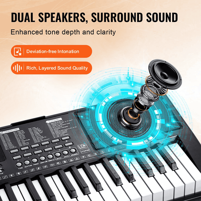 VEVOR 88 Key Digital Piano Keyboard Semi Weighted Full Size Electric Portable - The Little Big Store