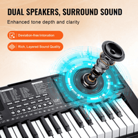 VEVOR 88 Key Digital Piano Keyboard Semi Weighted Full Size Electric Portable - The Little Big Store