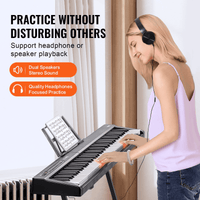 VEVOR 88 Key Digital Piano Keyboard Semi Weighted Full Size Electric Portable - The Little Big Store