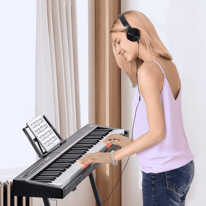 VEVOR 88 Key Digital Piano Keyboard Semi Weighted Full Size Electric Portable - The Little Big Store