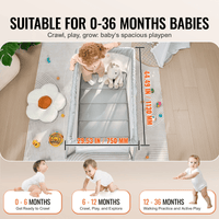 VEVOR Baby Travel Crib and Play Yard Folding Baby Playpen with Soft Mattress Pad - The Little Big Store