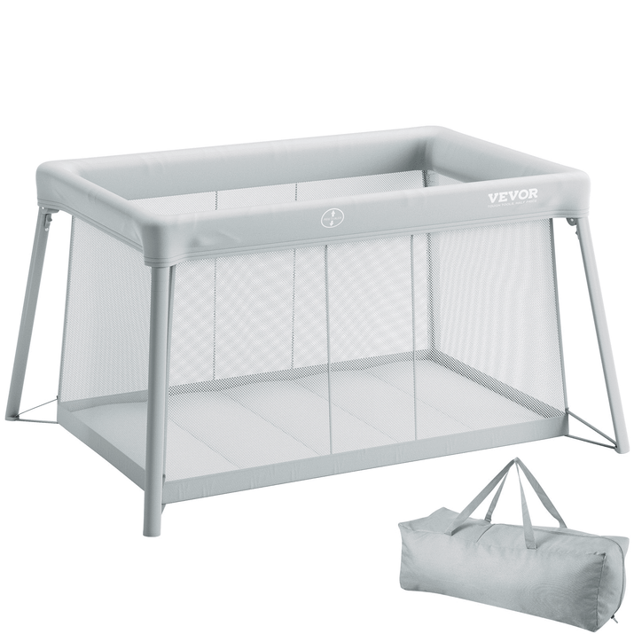 VEVOR Baby Travel Crib and Play Yard Folding Baby Playpen with Soft Mattress Pad - The Little Big Store