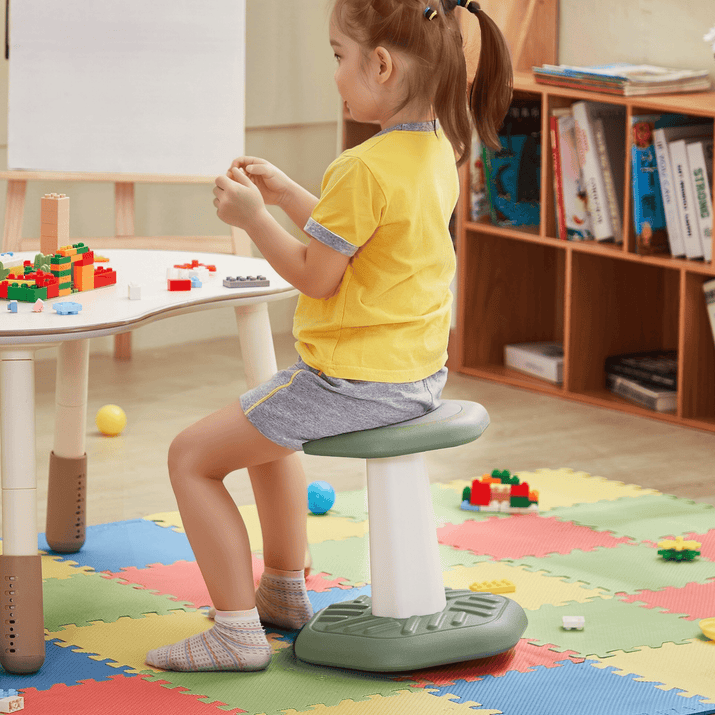 VEVOR Kids Wobble Chair Active Chair with Sponge Cushion, Wobble Stool Improves Focus, Posture and Calm Children, Ideal for Schools and Preschools, Age 3-7, Green - The Little Big Store