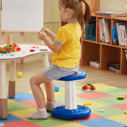 VEVOR Kids Wobble Chair, Active Chair with Sponge Cushion, Wobble Stool Improves Focus, Posture and Calm Children, Ideal for Schools and Preschools, Age 3-7, Blue - The Little Big Store
