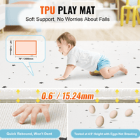 55"x79" Baby Play Mat Kids Crawling Soft Activity Floor Playmat 2 Side - The Little Big Store
