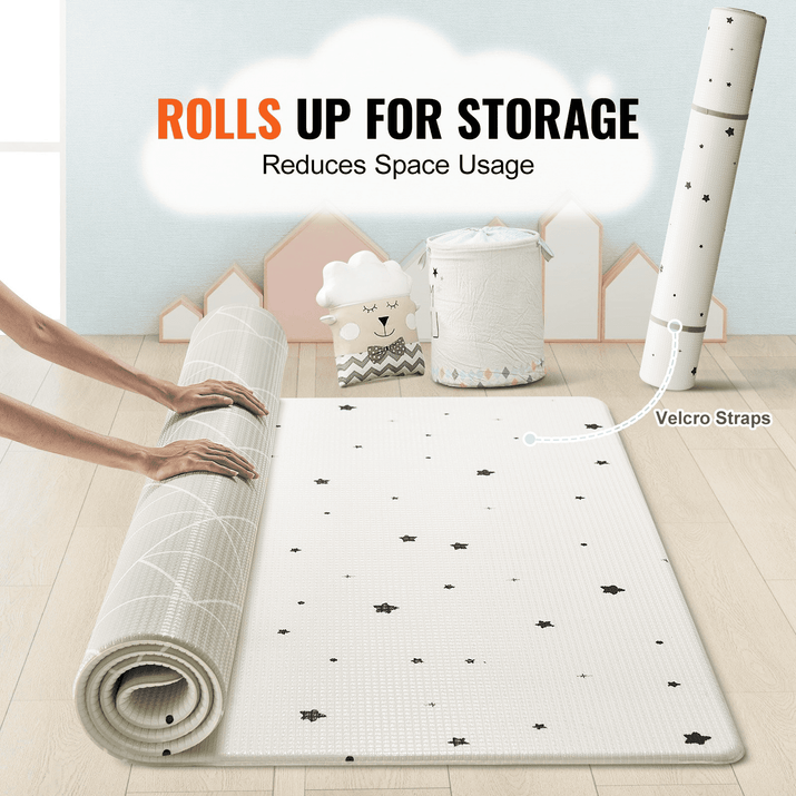 55"x79" Baby Play Mat Kids Crawling Soft Activity Floor Playmat 2 Side - The Little Big Store