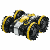 VEVOR Amphibious Remote Control Car Boat 2.4 GHz 4WD RC Boat Kids Adults Yellow - The Little Big Store