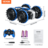 VEVOR Amphibious Remote Control Car Boat 2.4 GHz 4WD RC Boat Kids Adults Blue - The Little Big Store