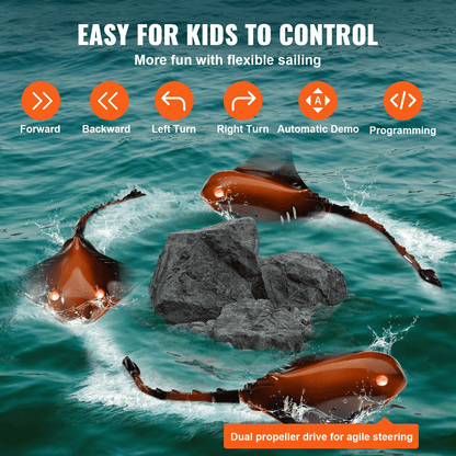 Christmas gifts! VEVOR Remote Control Manta Ray Toy 2.4 GHz High Speed RC Boat Kids Adults Gift - The Little Big Store
