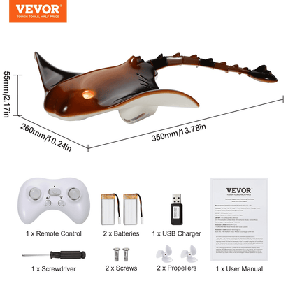 Christmas gifts! VEVOR Remote Control Manta Ray Toy 2.4 GHz High Speed RC Boat Kids Adults Gift - The Little Big Store