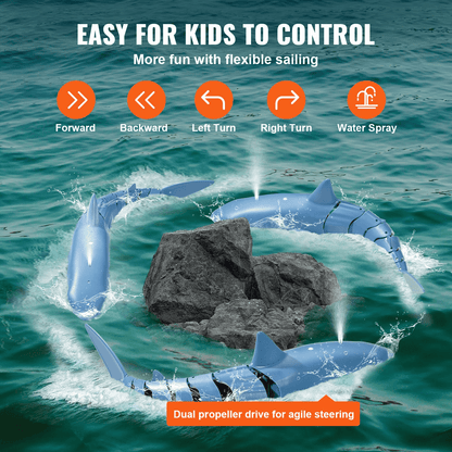 Remote Control Shark Toy 2.4 GHz High Speed RC Boat for Kids Adults Gift - The Little Big Store