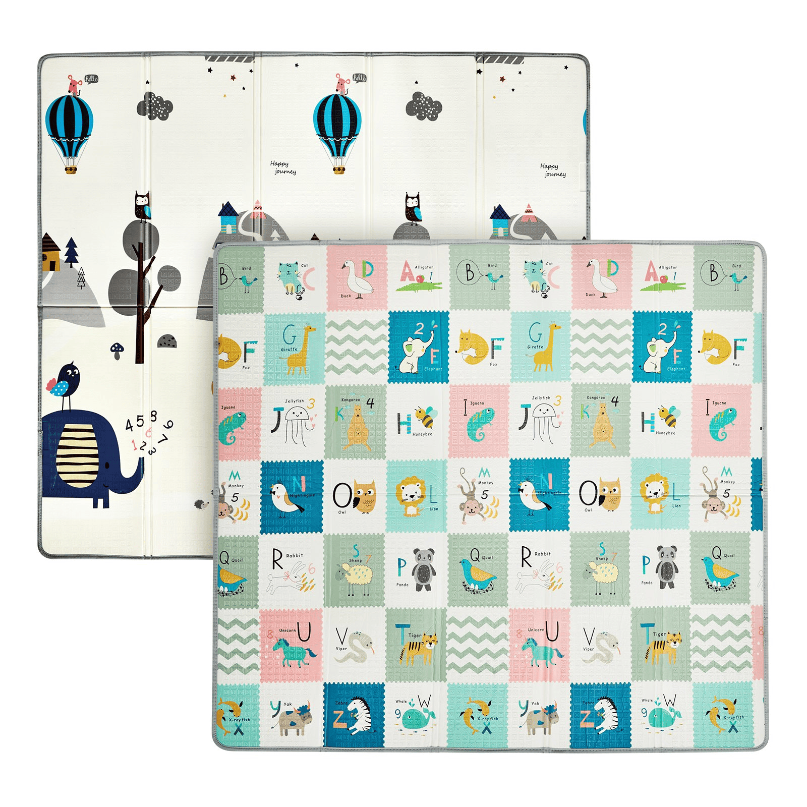 71"x79" Baby Play Mat Kids Crawling Soft Activity Floor Playmat 2 Side - The Little Big Store