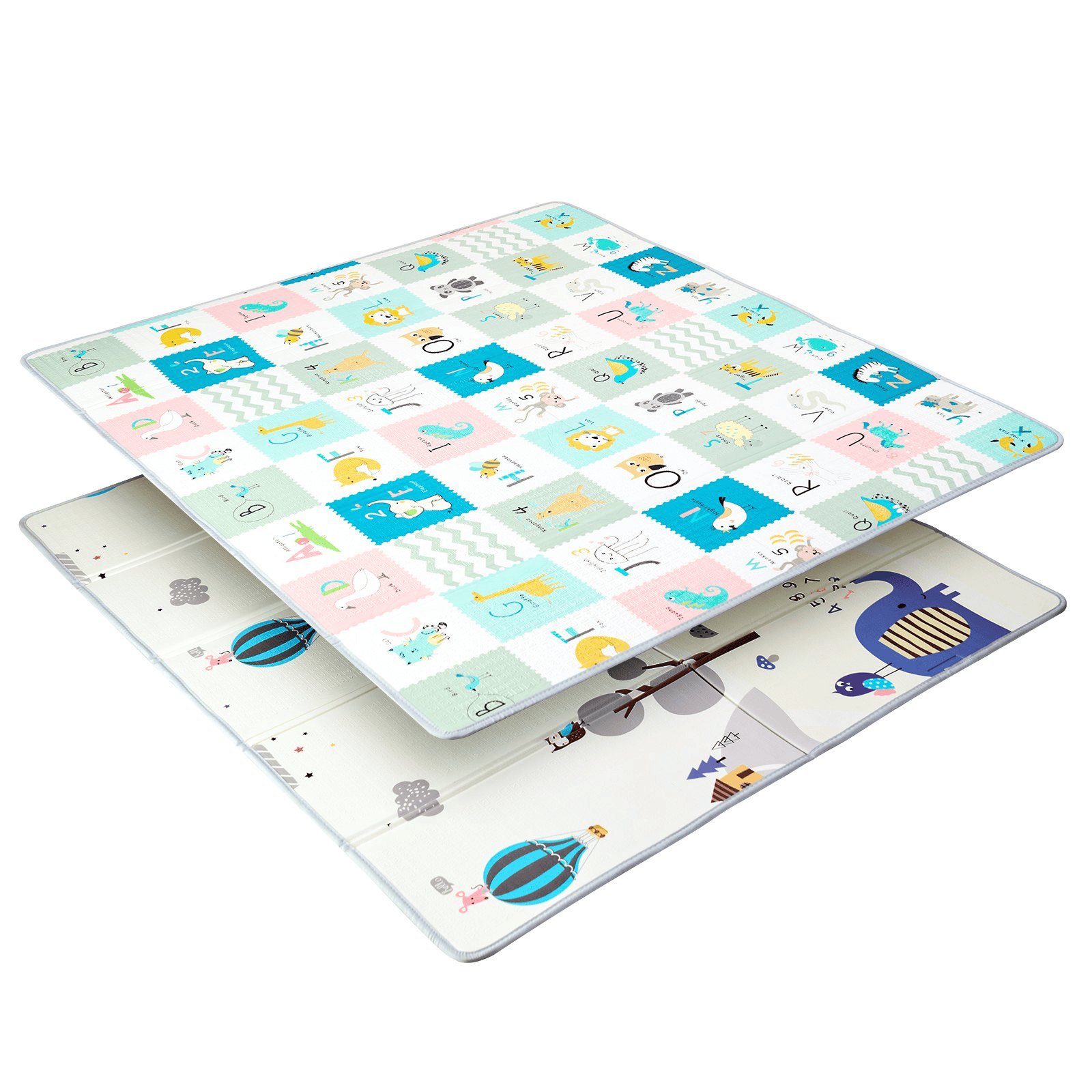 71"x79" Baby Play Mat Kids Crawling Soft Activity Floor Playmat 2 Side - The Little Big Store