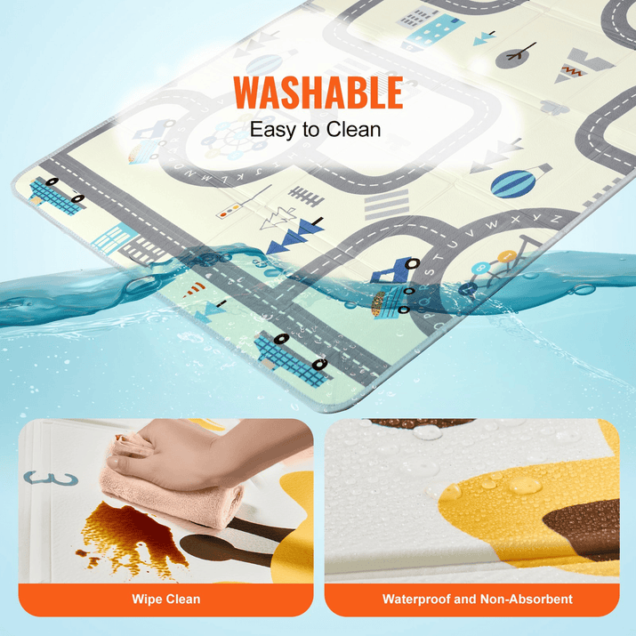 VEVOR 59"x71" Baby Play Mat Kids Crawling Soft Activity Floor Playmat 2 Side - The Little Big Store