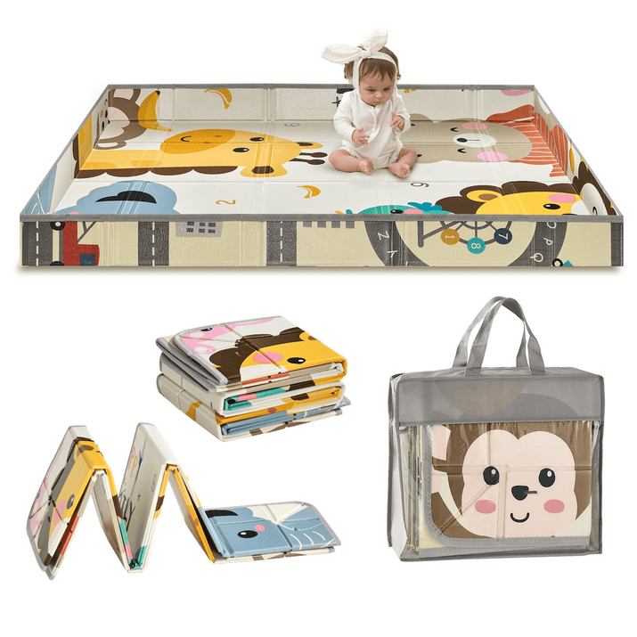 VEVOR 59"x71" Baby Play Mat Kids Crawling Soft Activity Floor Playmat 2 Side - The Little Big Store