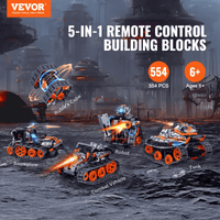 VEVOR STEM Building Toys for Kids 5 in 1 App & Remote Control Car/Robot 554 PCS - The Little Big Store
