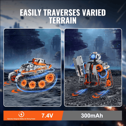 VEVOR STEM Building Toys for Kids 5 in 1 App & Remote Control Car/Robot 554 PCS - The Little Big Store