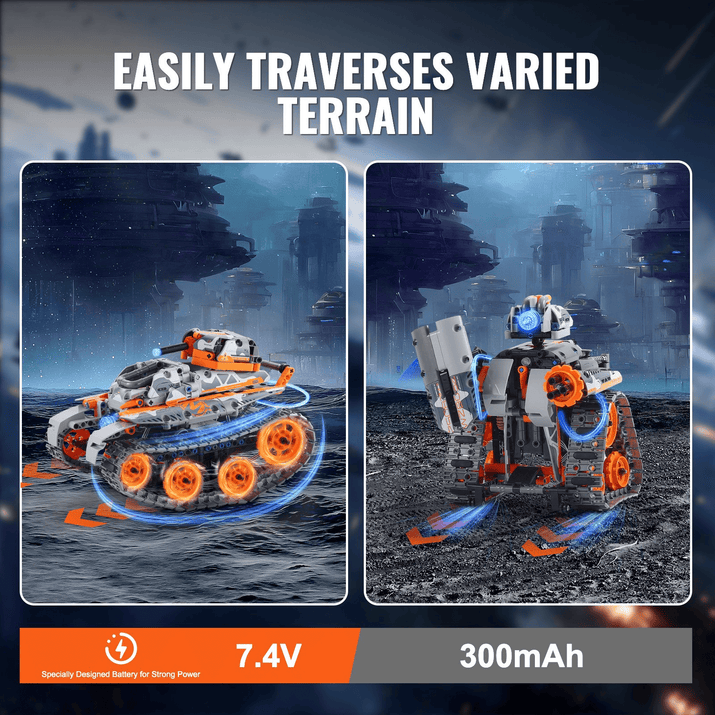 VEVOR STEM Building Toys for Kids 5 in 1 App & Remote Control Car/Robot 554 PCS - The Little Big Store