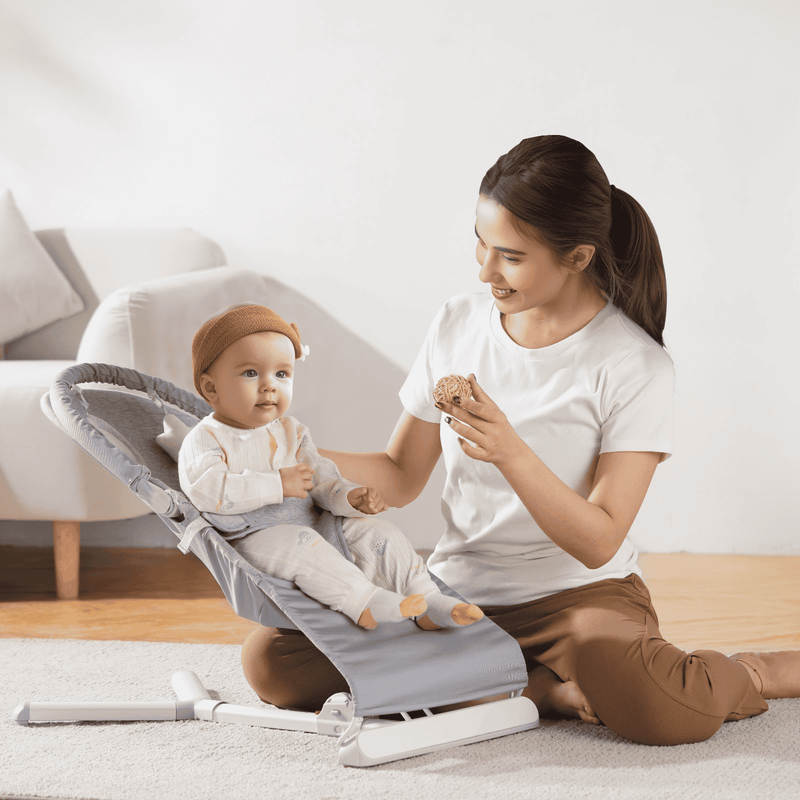 Baby Bouncer Folding Seat – Adjustable Reclining Chair with Toy Bar