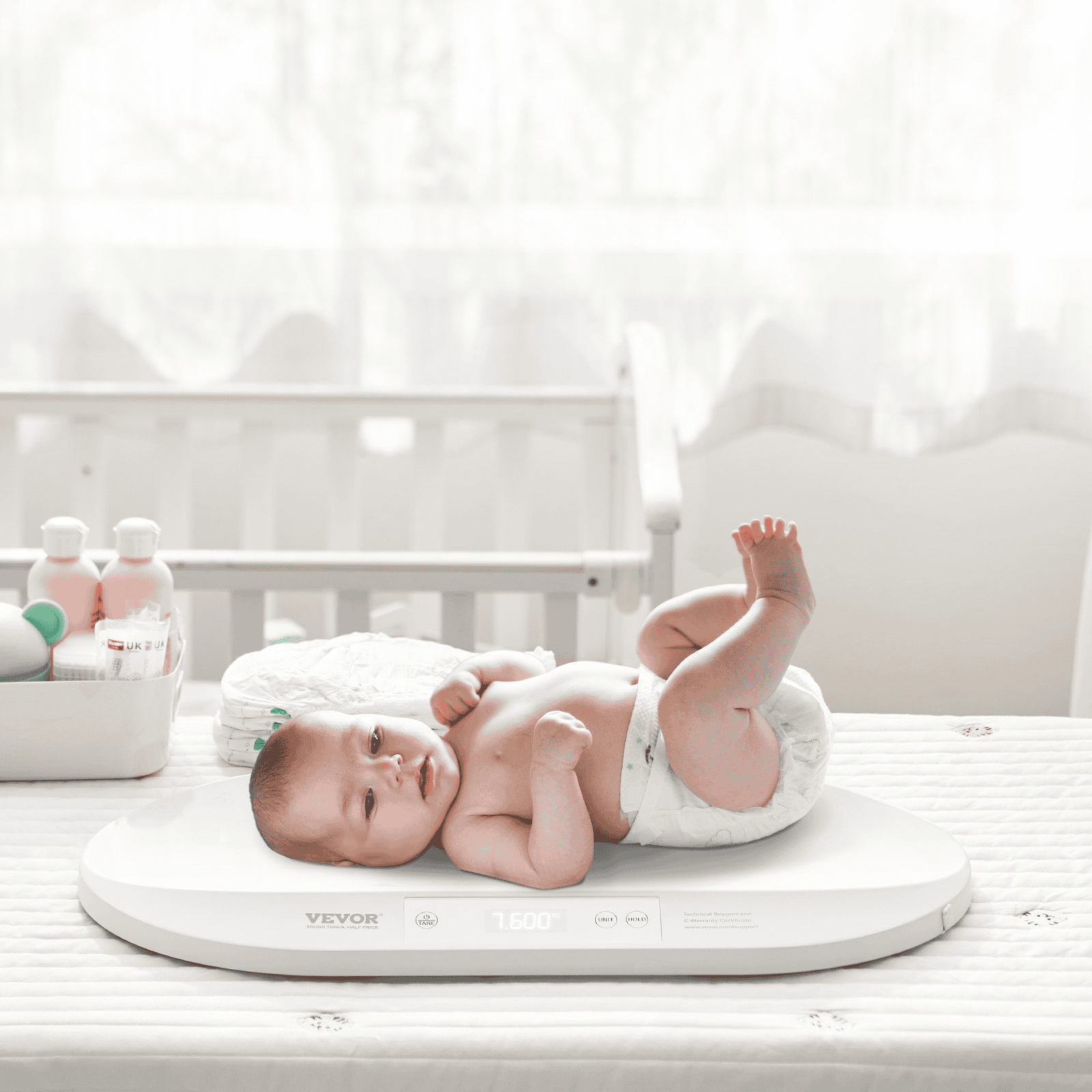 VEVOR Baby Scale Smart Bluetooth Infant Digital Scale with Measuring Tape 88LBS - The Little Big Store