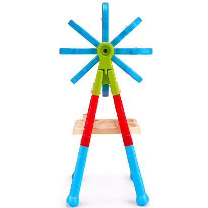 VEVOR 2-in-1 Kids Art Easel Double-Sided Magnetic Whiteboard Chalkboard Rotating - The Little Big Store