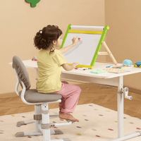 VEVOR 3-in-1 Tabletop Kids Art Easel Double-Sided Magnetic Whiteboard Chalkboard - The Little Big Store