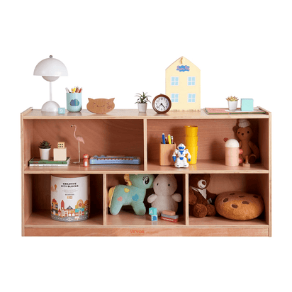 VEVOR Storage Shelf Tray Cabinet 5-Section Cubby Storage 2-Shelf for Home School, Kid Cubby Lockers - The Little Big Store