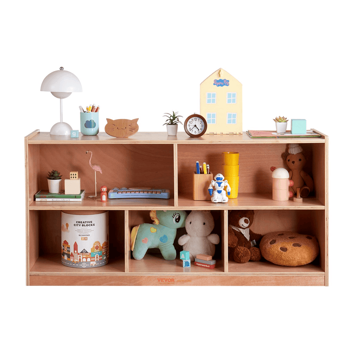 VEVOR Storage Shelf Tray Cabinet 5-Section Cubby Storage 2-Shelf for Home School, Kid Cubby Lockers - The Little Big Store