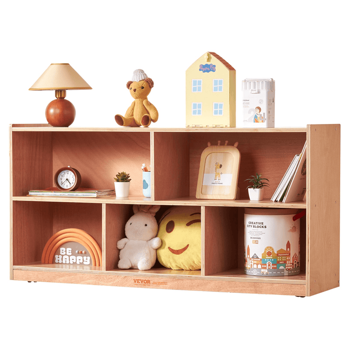VEVOR Storage Shelf Tray Cabinet 5-Section Cubby Storage 2-Shelf for Home School, Kid Cubby Lockers - The Little Big Store