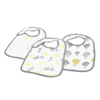 Traveler Bamboo Muslin Snap Bibs 3PK - The Little Big Store