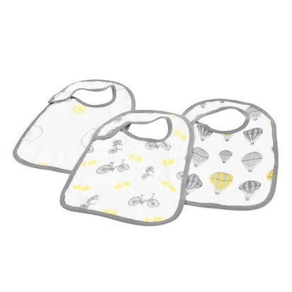 Traveler Bamboo Muslin Snap Bibs 3PK - The Little Big Store