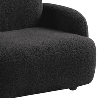 Raelynn 25.5"W Black Teddy Velvet Bear-Shaped Kids Armchair - The Little Big Store